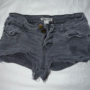 Billabong jean shorts, size: small, color: washed black
